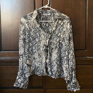 Vintage Snake Print Blouse